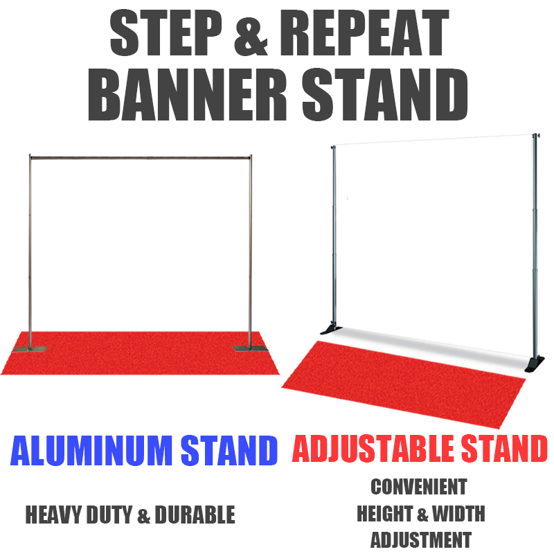 Details about   Heavy Duty 8 X 10 Banner Stand Step and Repeat Backdrop Adjustable Photo Tripod 